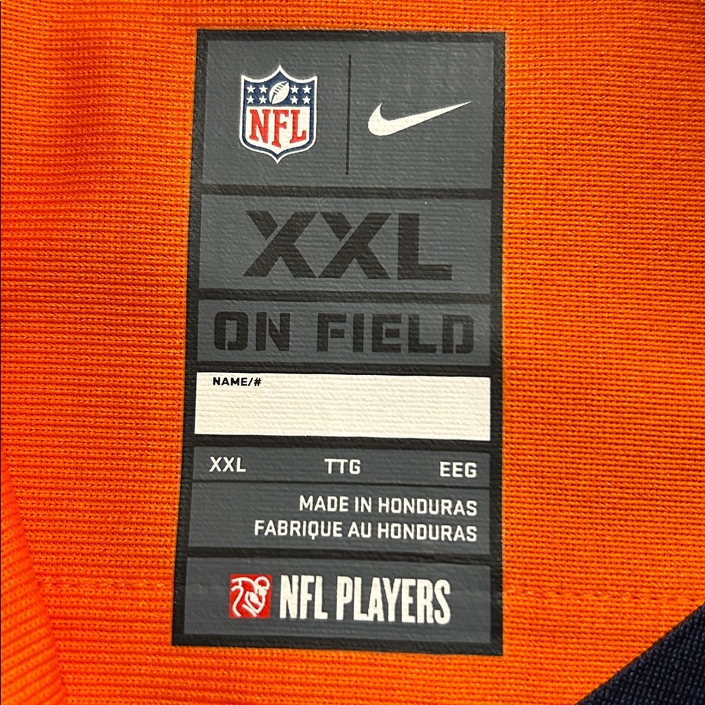 NFL Orange and Navy XXL Jersey Nike Wes Welker On Field Denver Broncos #83 - Picture 7 of 9
